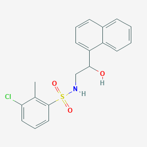 molecular formula C19H18ClNO3S B2442656 3-chloro-N-(2-hydroxy-2-(naphthalen-1-yl)ethyl)-2-methylbenzenesulfonamide CAS No. 1351661-78-3