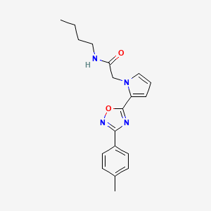 molecular formula C19H22N4O2 B2442659 N-丁基-2-{2-[3-(4-甲基苯基)-1,2,4-噁二唑-5-基]-1H-吡咯-1-基}乙酰胺 CAS No. 1260998-47-7
