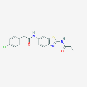 N-(6-{[(4-chlorophenyl)acetyl]amino}-1,3-benzothiazol-2-yl)butanamide