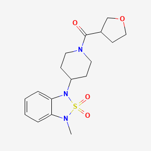 molecular formula C17H23N3O4S B2442660 (4-(3-甲基-2,2-二氧化苯并[c][1,2,5]噻二唑-1(3H)-基)哌啶-1-基)(四氢呋喃-3-基)甲苯酮 CAS No. 2034510-17-1
