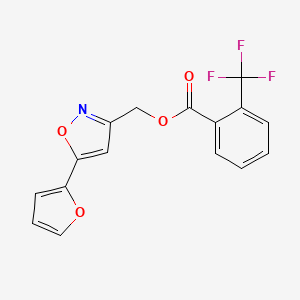 [5-(Furan-2-yl)-1,2-oxazol-3-yl]methyl 2-(trifluoromethyl)benzoate