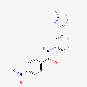 molecular formula C17H13N3O3S B2442671 N-[3-(2-methyl-1,3-thiazol-4-yl)phenyl]-4-nitrobenzamide CAS No. 312925-78-3