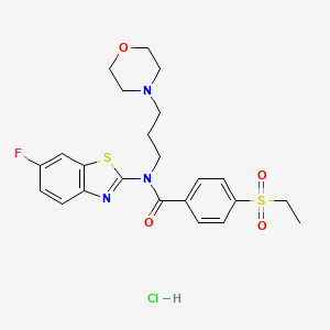 4-(ethylsulfonyl)-N-(6-fluorobenzo[d]thiazol-2-yl)-N-(3-morpholinopropyl)benzamide hydrochloride