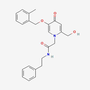 2-(2-(hydroxymethyl)-5-((2-methylbenzyl)oxy)-4-oxopyridin-1(4H)-yl)-N-phenethylacetamide