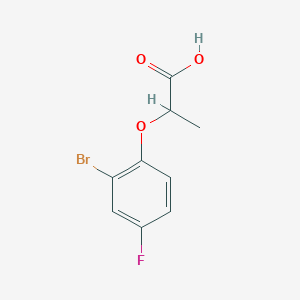 molecular formula C9H8BrFO3 B2442680 2-(2-Bromo-4-fluorophenoxy)propanoic acid CAS No. 1579-73-3