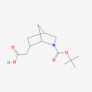 2-[2-[(2-Methylpropan-2-yl)oxycarbonyl]-2-azabicyclo[2.2.1]heptan-6-yl]acetic acid