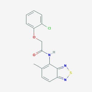 molecular formula C15H12ClN3O2S B244269 2-(2-chlorophenoxy)-N-(5-methyl-2,1,3-benzothiadiazol-4-yl)acetamide 