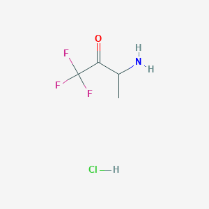 molecular formula C4H7ClF3NO B2442690 3-Amino-1,1,1-trifluorobutan-2-one hydrochloride CAS No. 191981-64-3