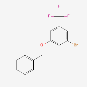 molecular formula C14H10BrF3O B2442695 1-(苄氧基)-3-溴-5-三氟甲基苯 CAS No. 130723-14-7