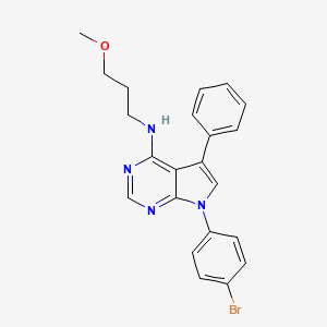 7-(4-bromophenyl)-N-(3-methoxypropyl)-5-phenyl-7H-pyrrolo[2,3-d]pyrimidin-4-amine