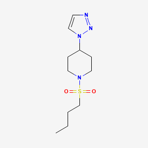 molecular formula C11H20N4O2S B2442702 1-(butylsulfonyl)-4-(1H-1,2,3-triazol-1-yl)piperidine CAS No. 1798638-07-9