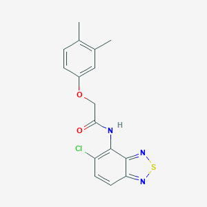 molecular formula C16H14ClN3O2S B244271 N-(5-chloro-2,1,3-benzothiadiazol-4-yl)-2-(3,4-dimethylphenoxy)acetamide 