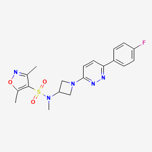 N-[1-[6-(4-Fluorophenyl)pyridazin-3-yl]azetidin-3-yl]-N,3,5-trimethyl-1,2-oxazole-4-sulfonamide