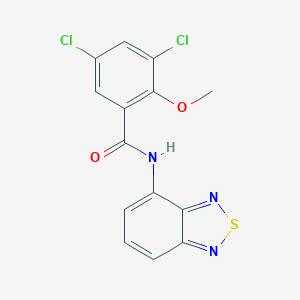 molecular formula C14H9Cl2N3O2S B244273 N-(2,1,3-benzothiadiazol-4-yl)-3,5-dichloro-2-methoxybenzamide 