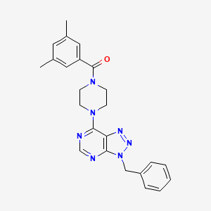 (4-(3-benzyl-3H-[1,2,3]triazolo[4,5-d]pyrimidin-7-yl)piperazin-1-yl)(3,5-dimethylphenyl)methanone