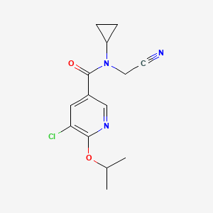 molecular formula C14H16ClN3O2 B2442743 5-chloro-N-(cyanomethyl)-N-cyclopropyl-6-(propan-2-yloxy)pyridine-3-carboxamide CAS No. 1252405-77-8