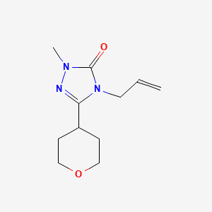 molecular formula C11H17N3O2 B2442750 1-甲基-3-(氧杂-4-基)-4-(丙-2-烯-1-基)-4,5-二氢-1H-1,2,4-三唑-5-酮 CAS No. 2200572-87-6