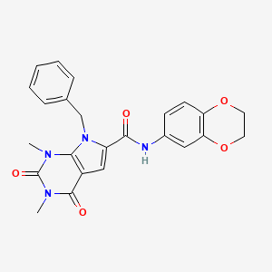 7-benzyl-N-(2,3-dihydrobenzo[b][1,4]dioxin-6-yl)-1,3-dimethyl-2,4-dioxo-2,3,4,7-tetrahydro-1H-pyrrolo[2,3-d]pyrimidine-6-carboxamide