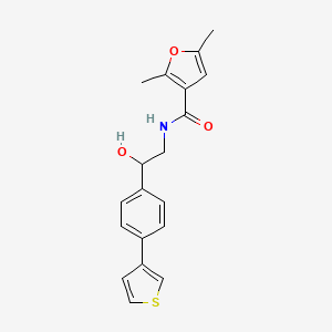 molecular formula C19H19NO3S B2442754 N-(2-hydroxy-2-(4-(thiophen-3-yl)phenyl)ethyl)-2,5-dimethylfuran-3-carboxamide CAS No. 2034435-36-2