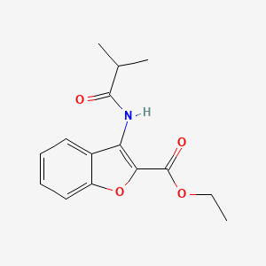 molecular formula C15H17NO4 B2442755 Ethyl 3-isobutyramidobenzofuran-2-carboxylate CAS No. 847405-39-4