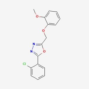 2-(2-Chlorophenyl)-5-[(2-methoxyphenoxy)methyl]-1,3,4-oxadiazole