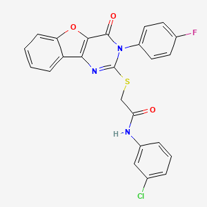 N-(3-chlorophenyl)-2-((3-(4-fluorophenyl)-4-oxo-3,4-dihydrobenzofuro[3,2-d]pyrimidin-2-yl)thio)acetamide