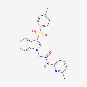 molecular formula C23H21N3O3S B2442763 N-(6-methylpyridin-2-yl)-2-(3-tosyl-1H-indol-1-yl)acetamide CAS No. 946246-31-7