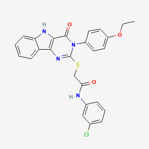 N-(3-chlorophenyl)-2-((3-(4-ethoxyphenyl)-4-oxo-4,5-dihydro-3H-pyrimido[5,4-b]indol-2-yl)thio)acetamide