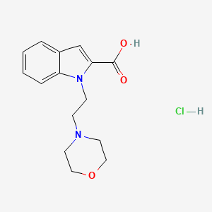 molecular formula C15H19ClN2O3 B2442783 1-[2-(morpholin-4-yl)ethyl]-1H-indole-2-carboxylic acid hydrochloride CAS No. 1803582-58-2