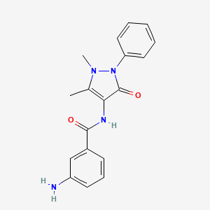 3-amino-N-(1,5-dimethyl-3-oxo-2-phenyl-2,3-dihydro-1H-pyrazol-4-yl)benzamide