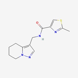 molecular formula C13H16N4OS B2442791 2-methyl-N-((4,5,6,7-tetrahydropyrazolo[1,5-a]pyridin-3-yl)methyl)thiazole-4-carboxamide CAS No. 2034546-07-9