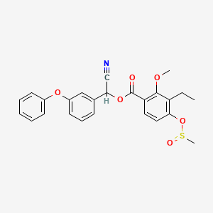 Cyano(3-phenoxyphenyl)methyl 3-ethyl-2-methoxy-4-[(methylsulfinyl)oxy]benzenecarboxylate