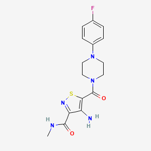 4-amino-5-(4-(4-fluorophenyl)piperazine-1-carbonyl)-N-methylisothiazole-3-carboxamide