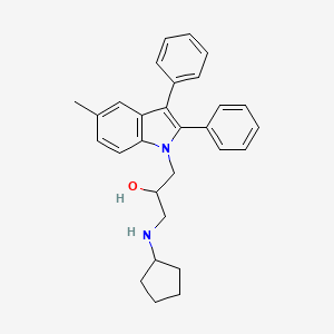 1-(cyclopentylamino)-3-(5-methyl-2,3-diphenyl-1H-indol-1-yl)propan-2-ol