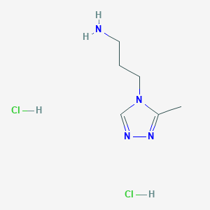 3-(3-Methyl-1,2,4-triazol-4-yl)propan-1-amine;dihydrochloride