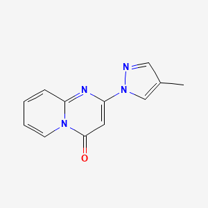 molecular formula C12H10N4O B2442805 2-(4-Methylpyrazol-1-yl)pyrido[1,2-a]pyrimidin-4-one CAS No. 2320467-70-5