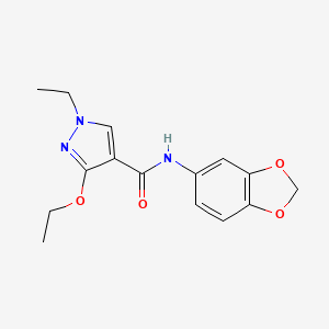 N-(benzo[d][1,3]dioxol-5-yl)-3-ethoxy-1-ethyl-1H-pyrazole-4-carboxamide
