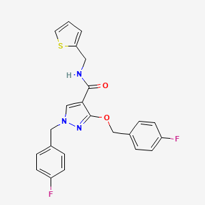 1-(4-fluorobenzyl)-3-((4-fluorobenzyl)oxy)-N-(thiophen-2-ylmethyl)-1H-pyrazole-4-carboxamide