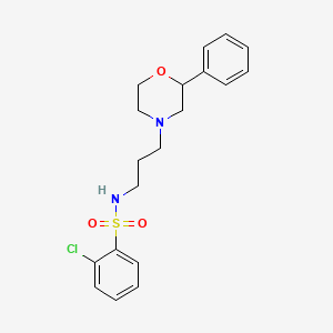 2-chloro-N-(3-(2-phenylmorpholino)propyl)benzenesulfonamide