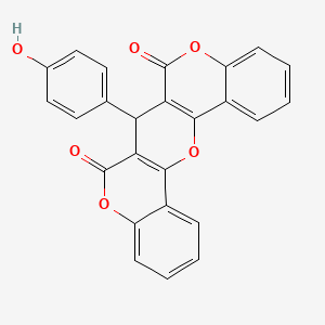 molecular formula C25H14O6 B2442831 7-(4-hydroxyphenyl)-6H-pyrano[3,2-c:5,6-c']dichromene-6,8(7H)-dione CAS No. 887197-17-3