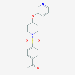 1-(4-((4-(Pyridin-3-yloxy)piperidin-1-yl)sulfonyl)phenyl)ethanone