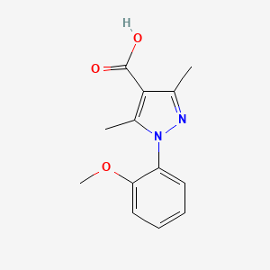 molecular formula C13H14N2O3 B2442841 1-(2-Methoxyphenyl)-3,5-dimethyl-1H-pyrazole-4-carboxylic acid CAS No. 1216210-14-8