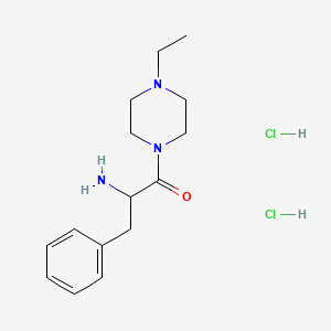 2-Amino-1-(4-ethylpiperazin-1-yl)-3-phenylpropan-1-one dihydrochloride