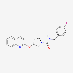 N-(4-fluorobenzyl)-3-(quinolin-2-yloxy)pyrrolidine-1-carboxamide