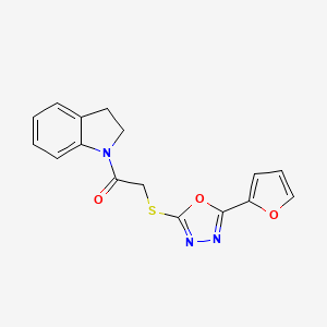1-({[5-(2-Furyl)-1,3,4-oxadiazol-2-yl]thio}acetyl)indoline