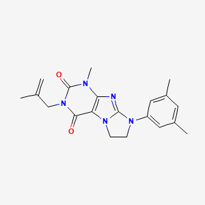 molecular formula C20H23N5O2 B2442849 8-(3,5-dimethylphenyl)-1-methyl-3-(2-methylallyl)-7,8-dihydro-1H-imidazo[2,1-f]purine-2,4(3H,6H)-dione CAS No. 872843-38-4