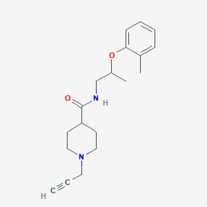 molecular formula C19H26N2O2 B2442854 N-[2-(2-Methylphenoxy)propyl]-1-prop-2-ynylpiperidine-4-carboxamide CAS No. 1385412-51-0