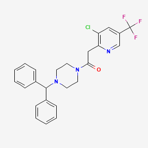 1-(4-Benzhydrylpiperazin-1-yl)-2-[3-chloro-5-(trifluoromethyl)pyridin-2-yl]ethanone