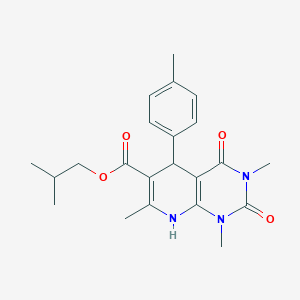 molecular formula C22H27N3O4 B2442858 Isobutyl 1,3,7-trimethyl-2,4-dioxo-5-(p-tolyl)-1,2,3,4,5,8-hexahydropyrido[2,3-d]pyrimidine-6-carboxylate CAS No. 868144-60-9
