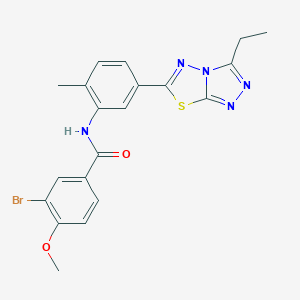 3-bromo-N-[5-(3-ethyl[1,2,4]triazolo[3,4-b][1,3,4]thiadiazol-6-yl)-2-methylphenyl]-4-methoxybenzamide